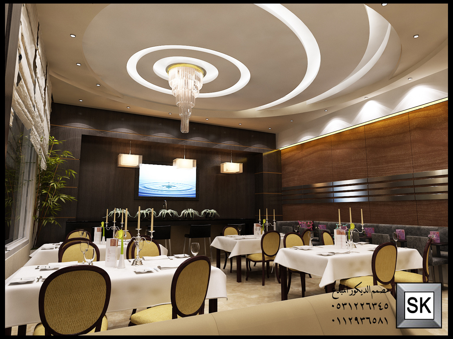 تصميم مدخل إستقبال فندقي فاخر في الرياض من أعمال مصمم الديكور سائد القنبر