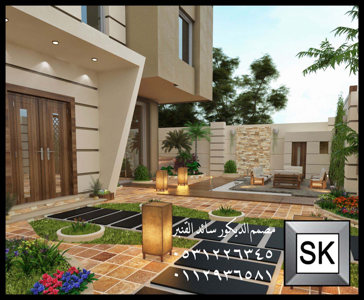 تصميم حدائق منزلية في جدة من أعمال مصمم الحدائق سائد القنبر