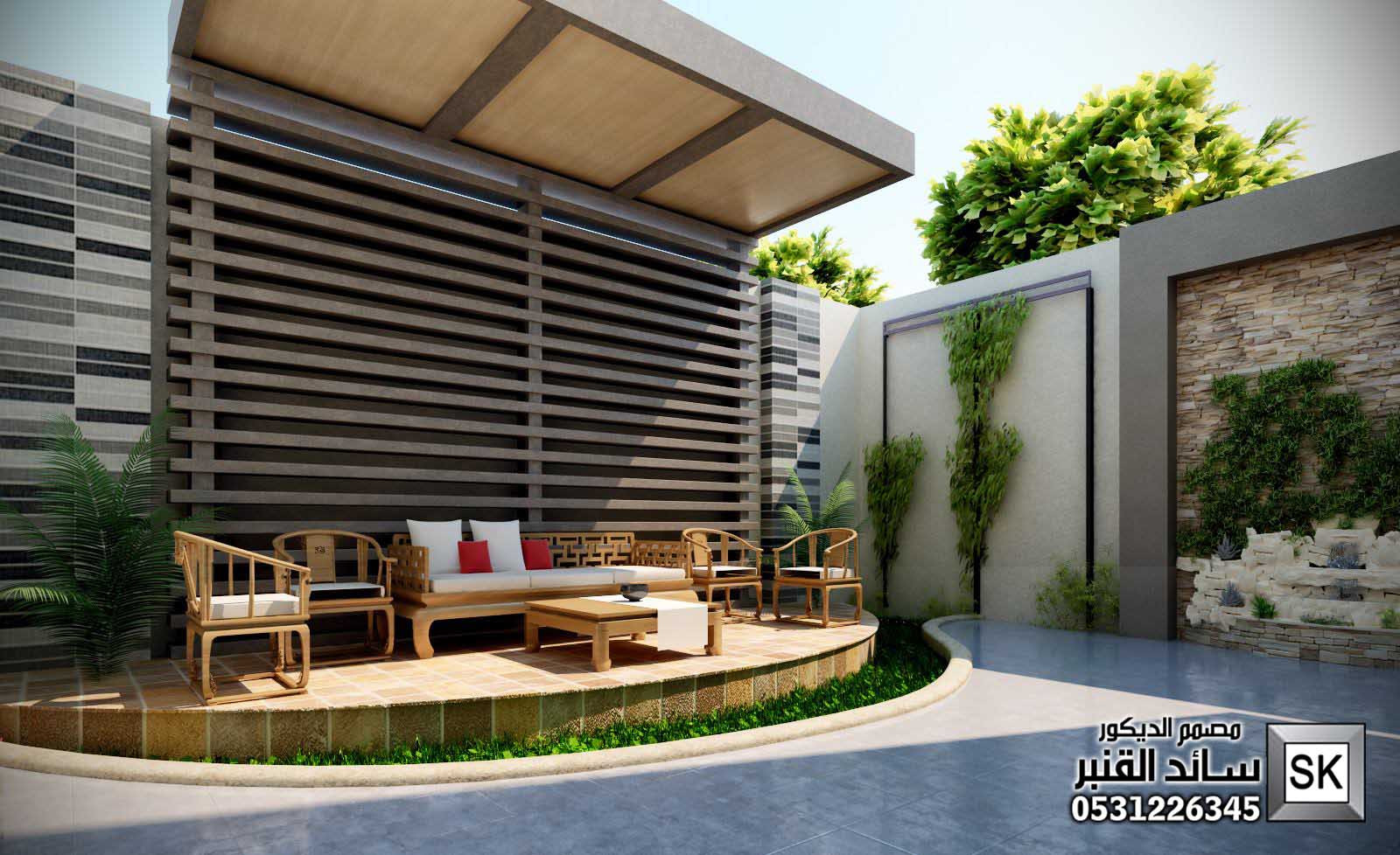 تصميم حدائق منزلية في جدة من أعمال مصمم الحدائق سائد القنبر