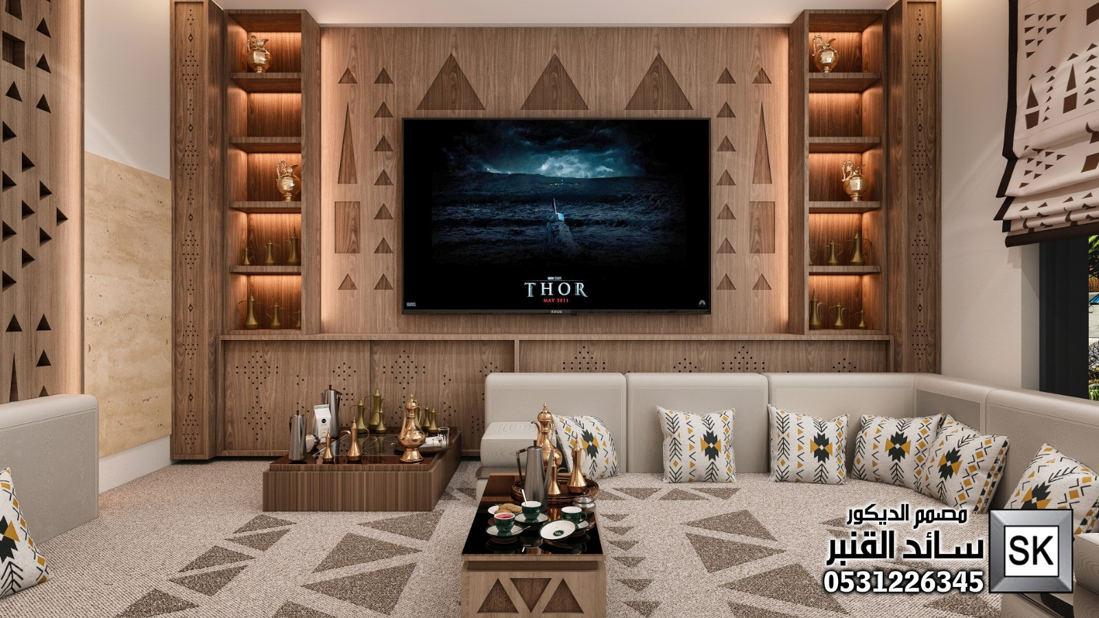 طراز نحدي فاخر في الرياض من أعمال مصمم الديكور سائد القنبر
