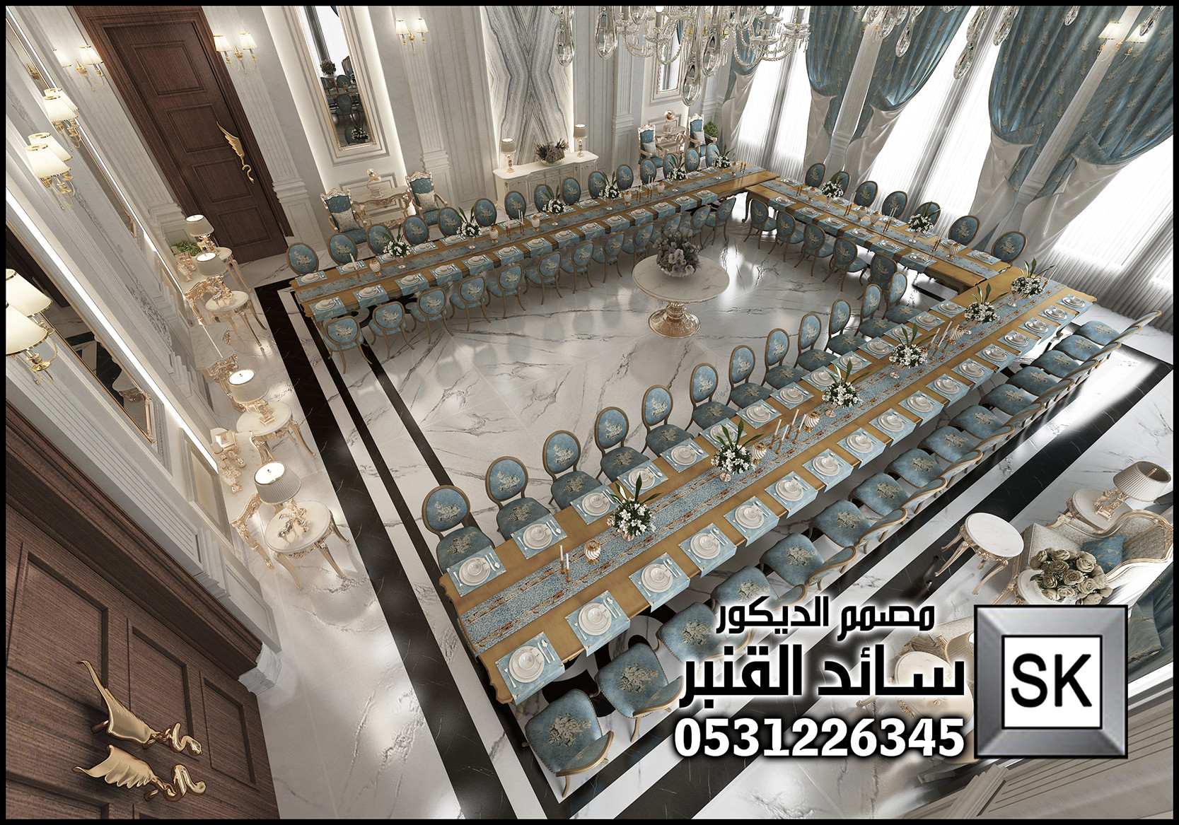 مجالس ضيافة رجال فخمة في الرياض من أعمال مصمم الديكور سائد القنبر