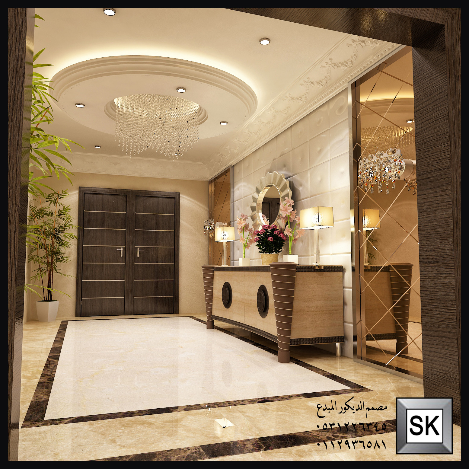 ديكور داخلي فاخر للقصور و الفلل في الرياض من أعمال مصمم الديكور سائد القنبر