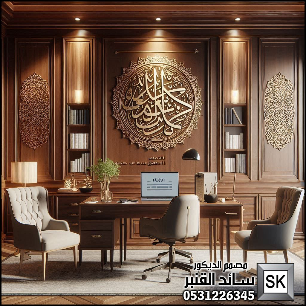 تصميم مكاتب و غرف إجتماعات لرجال الأعمال و الشيوح في الرياض من أعمال مصمم الديكور سائد القنبر