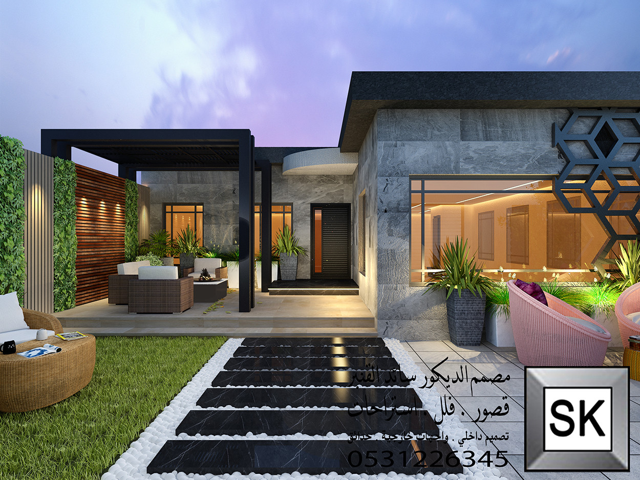 حديقة إستراحة فخمة في الرياض من أعمال مصمم الديكور سائد القنبر