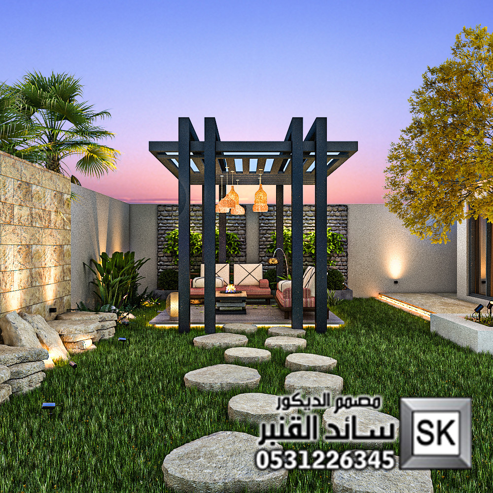 شاليهات فخمة في الرياض من أعمال مصمم الحدائق سائد القنبر