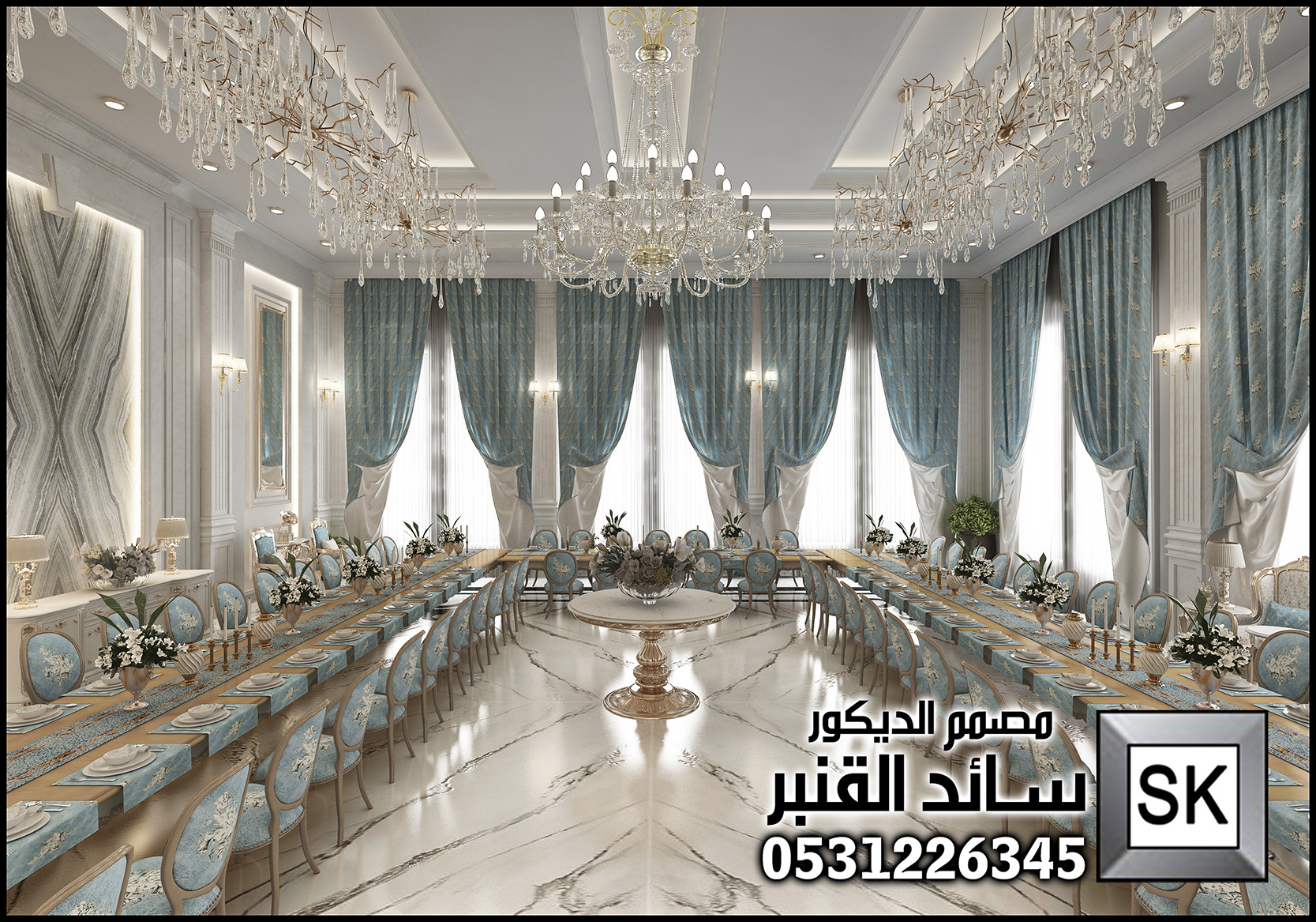 مجلس ضيافة رجال في القصيم من أعمال مصمم الديكور سائد القنبر