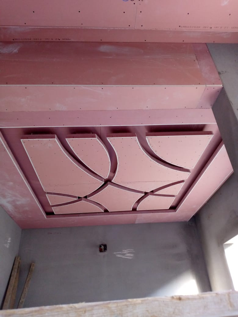 تشطيب جبس بورد مدى أخضر بالرياض حديد 6 ملم فشر نحاس شامل تصميم إشراف و الضريبة المتر 50 ريال