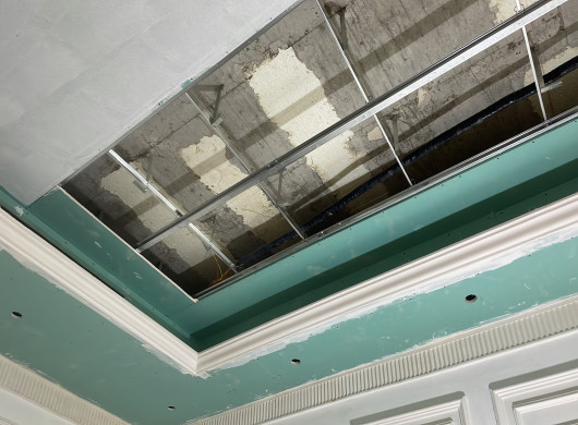 تشطيب جبسمبورد مدة أخضر حديد 6 ملم فشر نحاس شامل تصميم و إشراف و ضريبة في الرياض المتر 50 ريال