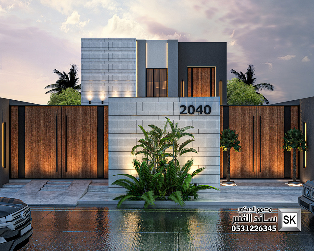 واجهة فيلا خارجية قصر مصغر في  الرياض بتكاليف مدروسة و تحفة فنية جوال 0531226345