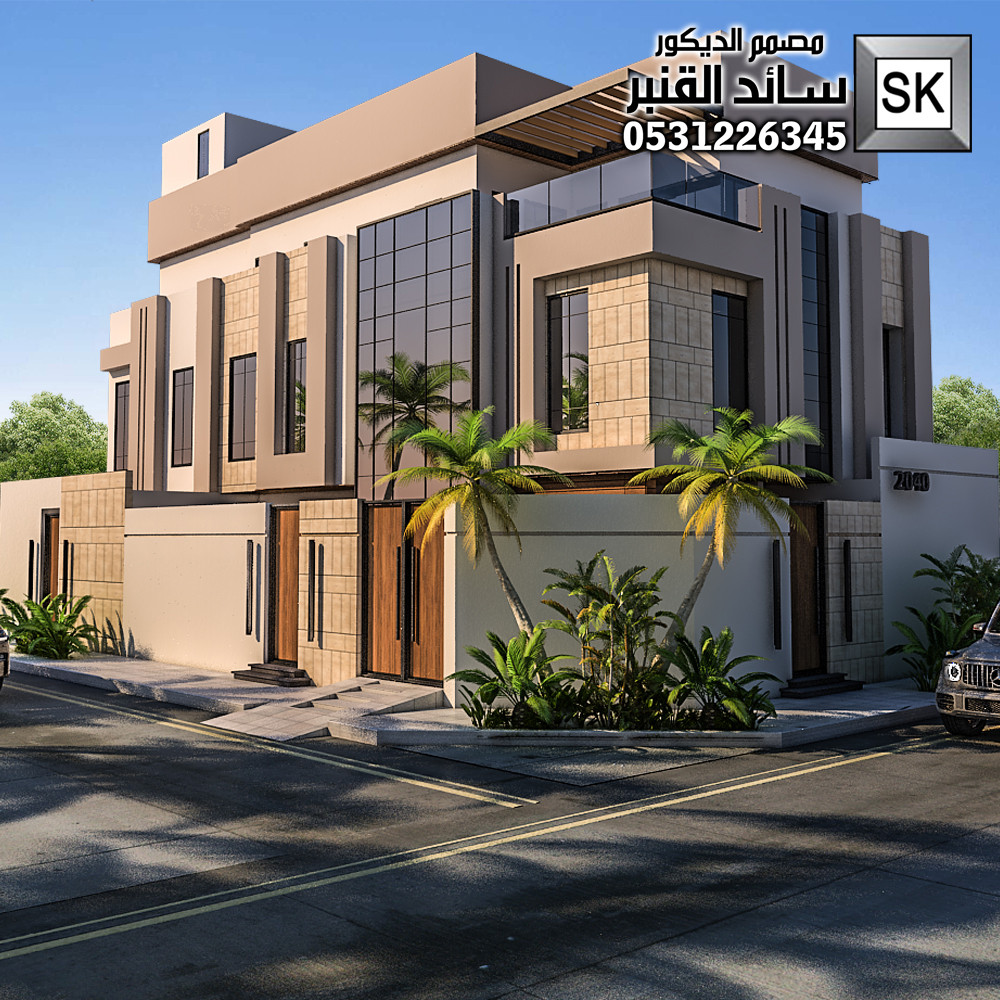 واجهة فيلا خارجية تشطيب فاخر بلمسات حديثة و تكاليف أقل في الرياض جوال 0531226345