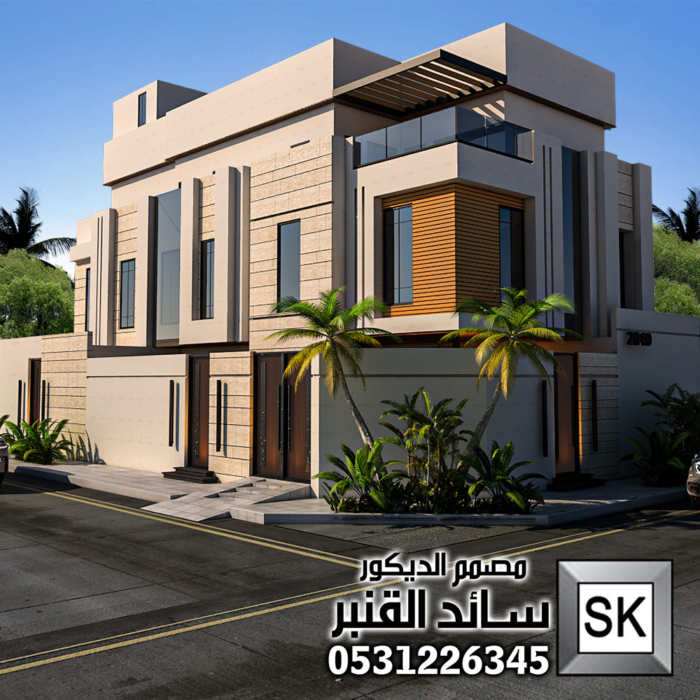 واجهة فيلا مودرن تشطيب فاخر و أفكار عام 2026 و لمسات إحترافية في الرياض جوال 0531226345