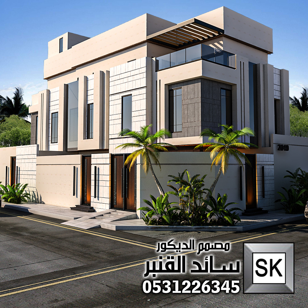 واجهة فيلا مودرن تشطيب فاخر و أفكار عام 2026 و لمسات إحترافية في الرياض جوال 0531226345