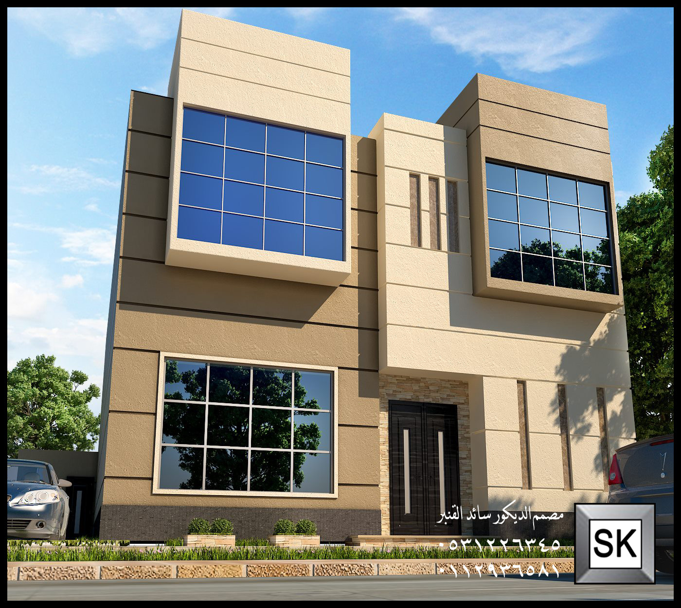 واجهة فيلا مودرن 2026 تشطيب فاخر و لمسة إحترافية بالرياض جوال 0531226345