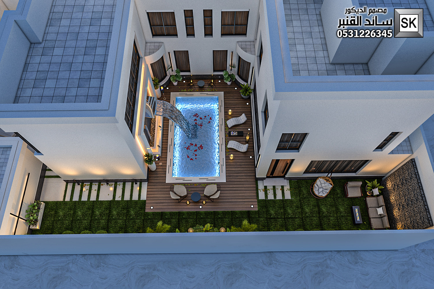 تشطيب لاندسكيب منزلي فاخر في الرياض 0531226345