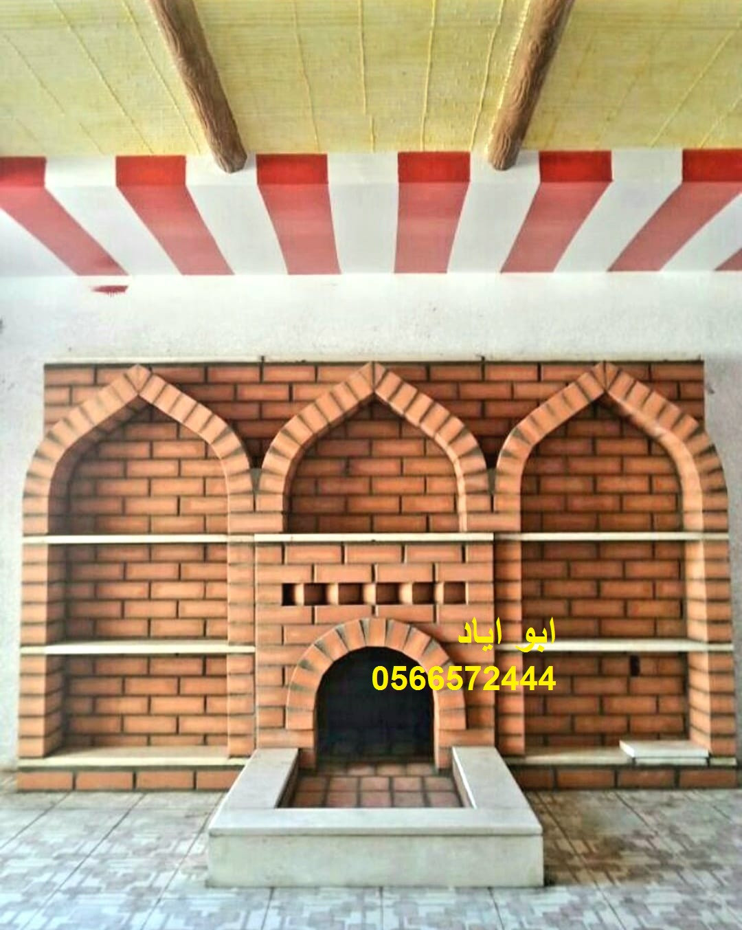 مشبات طوب بتصاميم فخمة تناسب المجالس والفلل، تنفيذ مشبات طوب بشكل احترافي