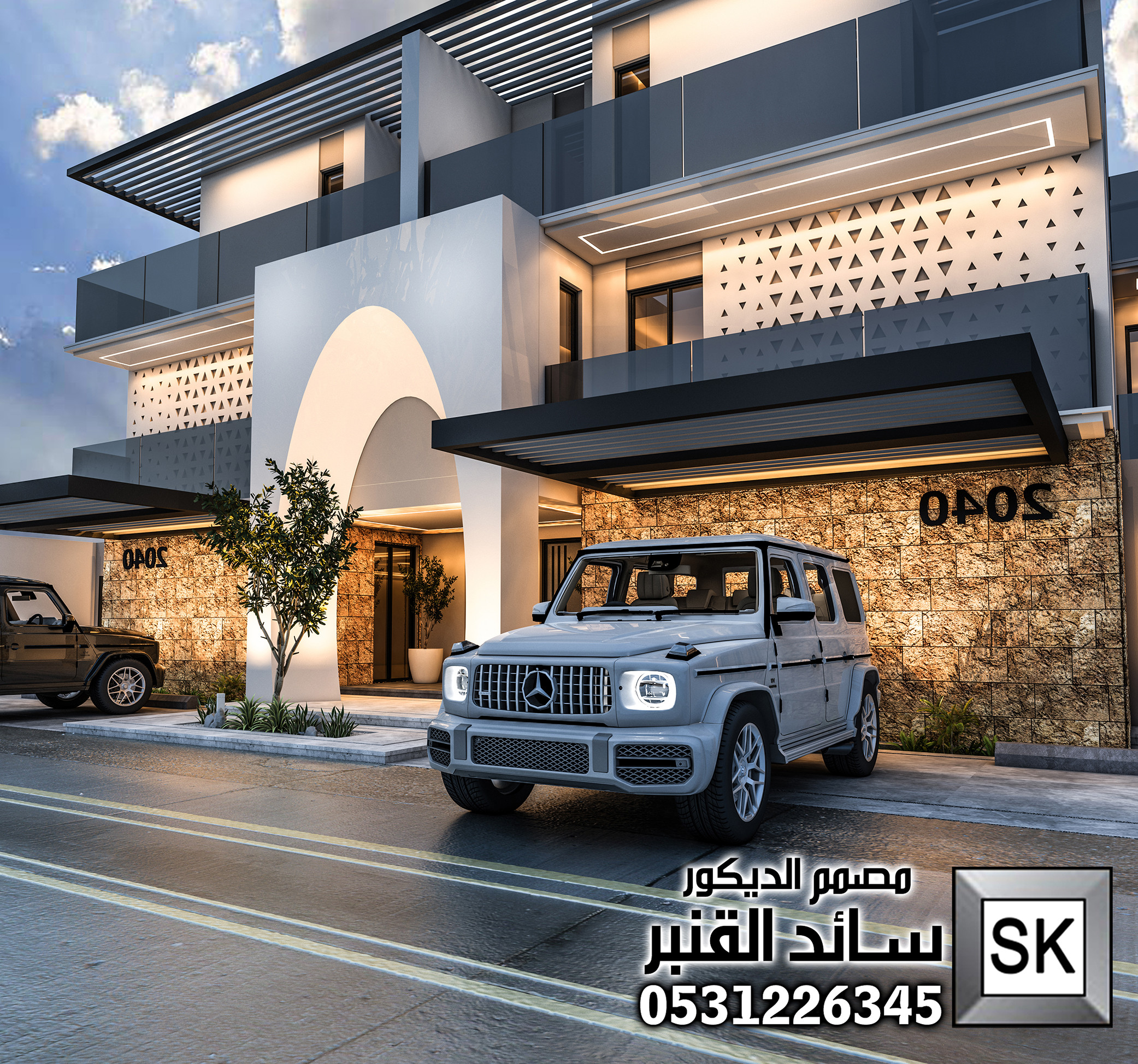 تشطيب واجهات تاون هاوس خارجية في الرياض 0531226345