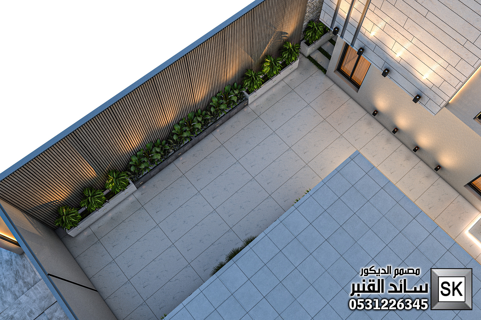 لاندسكيب منزلي فاخر في الرياض 0531226345