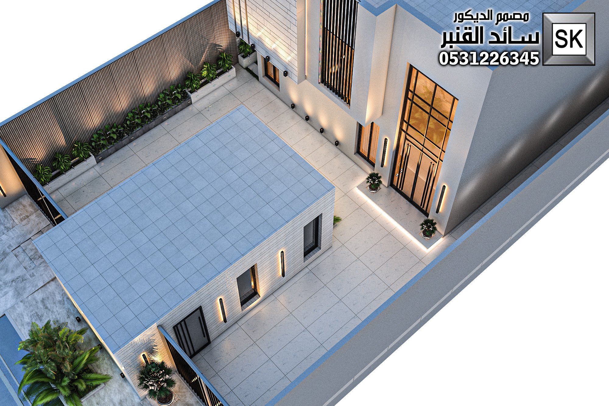 لاندسكيب منزلي فاخر في الرياض 0531226345