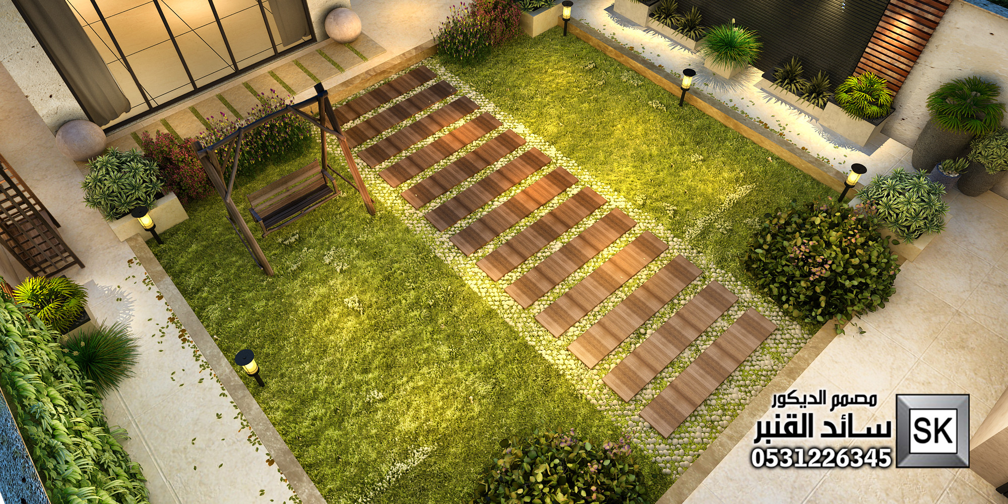 مصمم حدائق إستراحات في الرياض 0531226345
