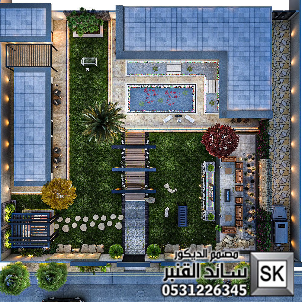 مصمم لاندسكيب إستراحات و مزارع في الرياض 0531226345