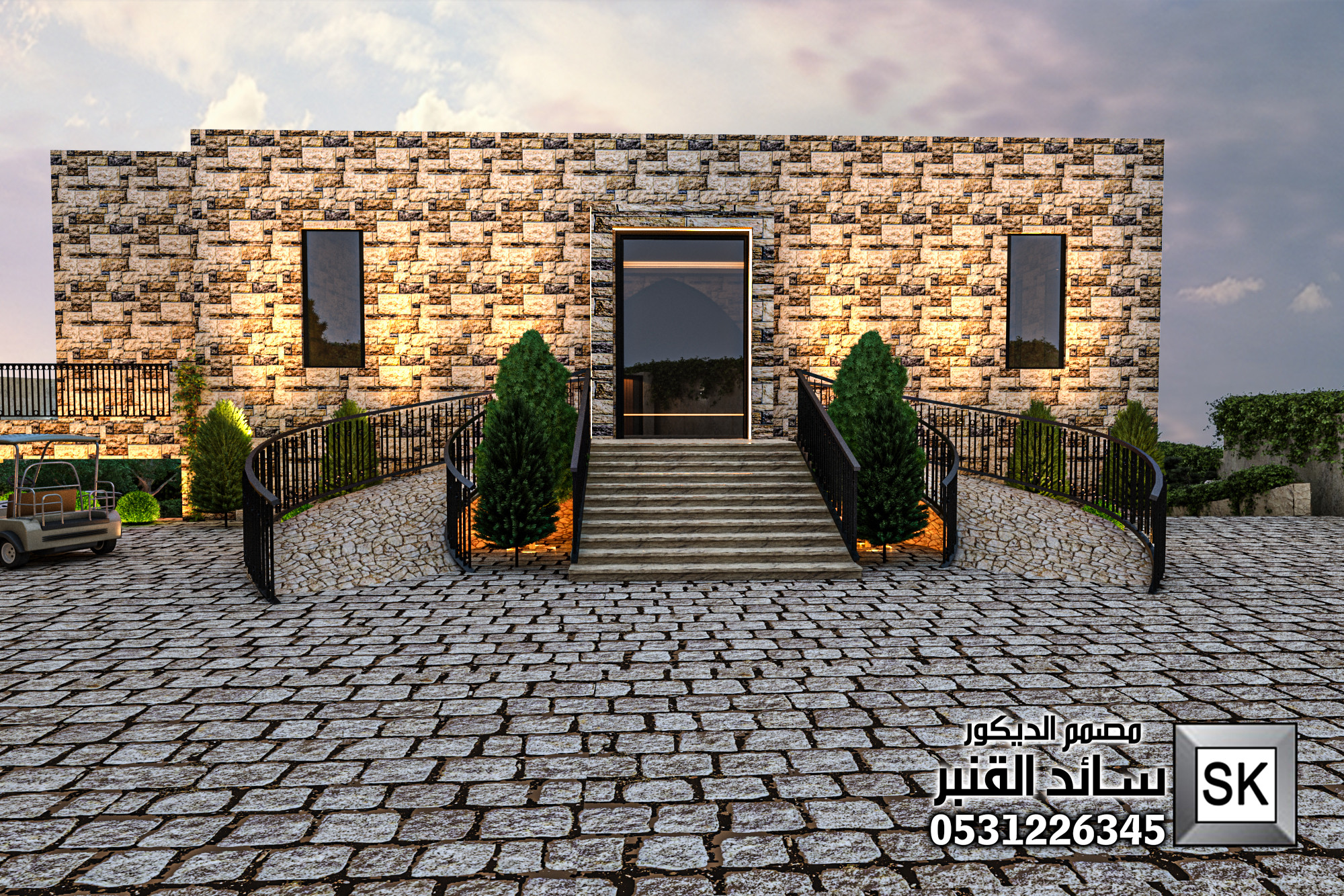 تصميم و تشطيب لاندسكيب مزرعة في الطائف 0531226345