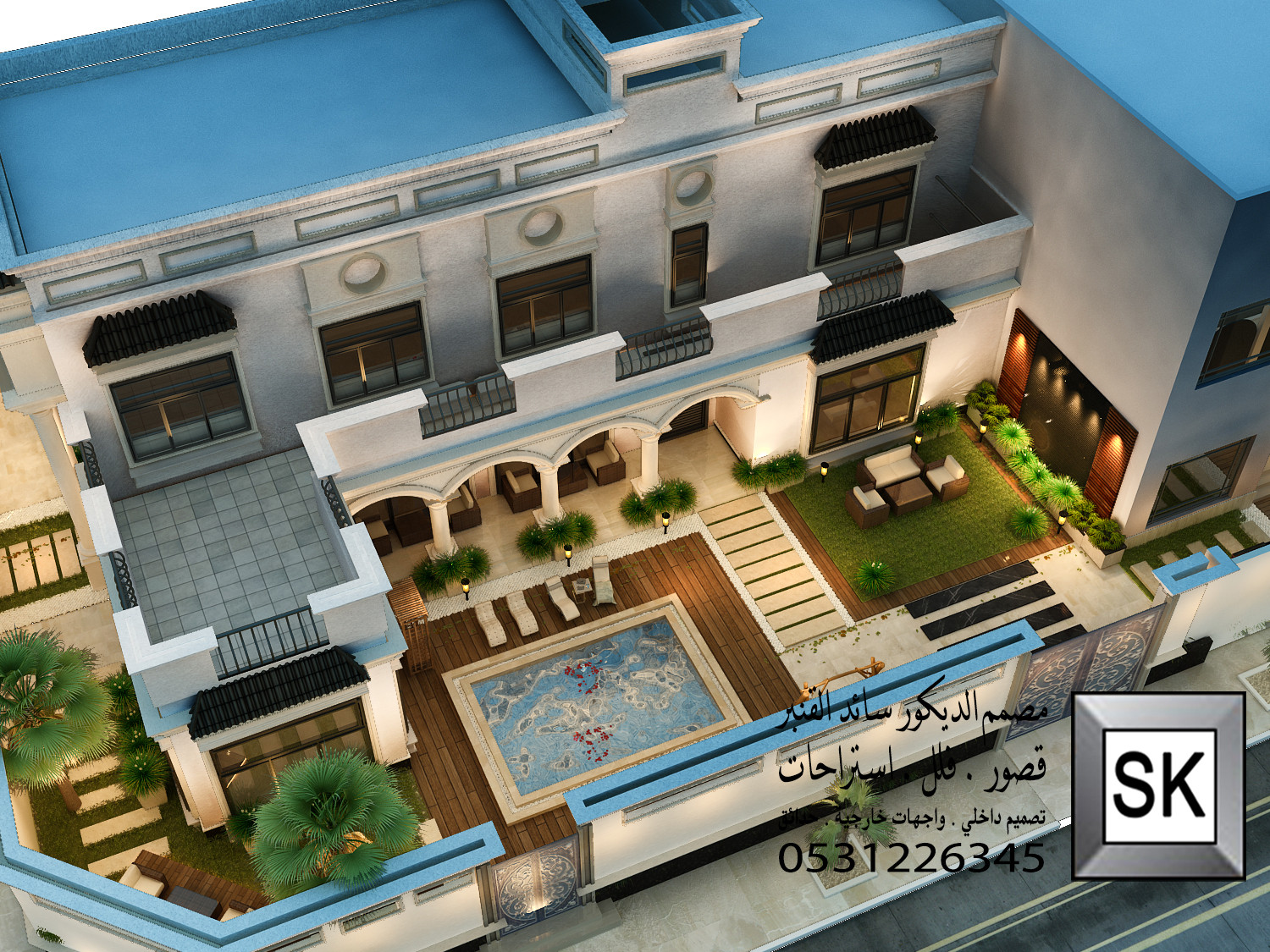 مصمم لاندسكيب منزلي محترف في الدمام 0531226345