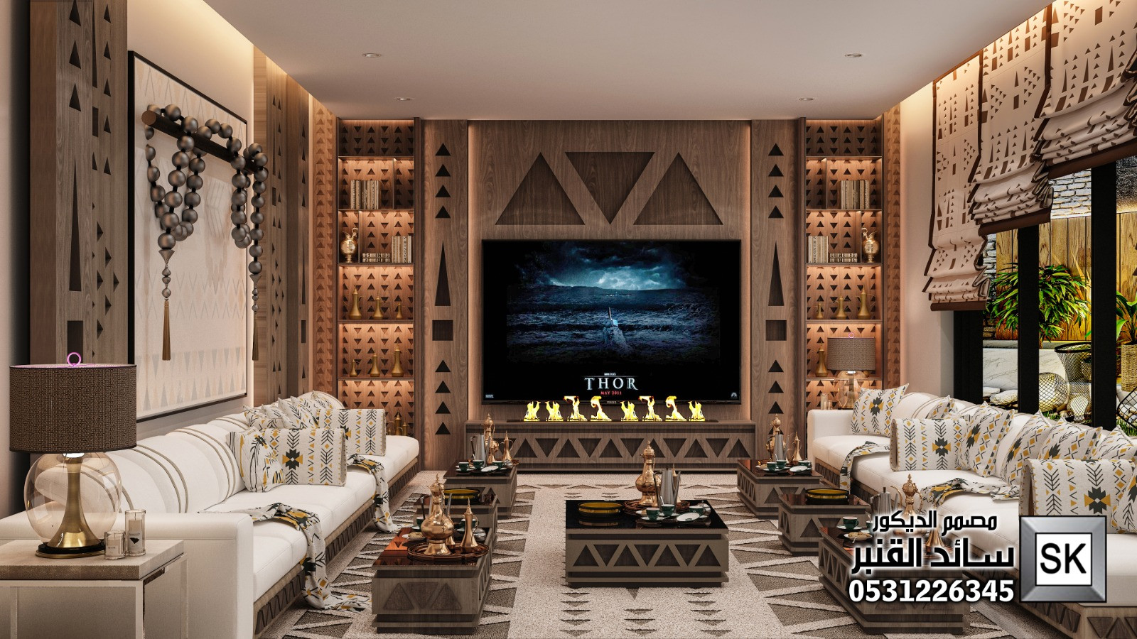 تصميم و تشطيب مجالس نجدية فخمة في الرياض 0531226345