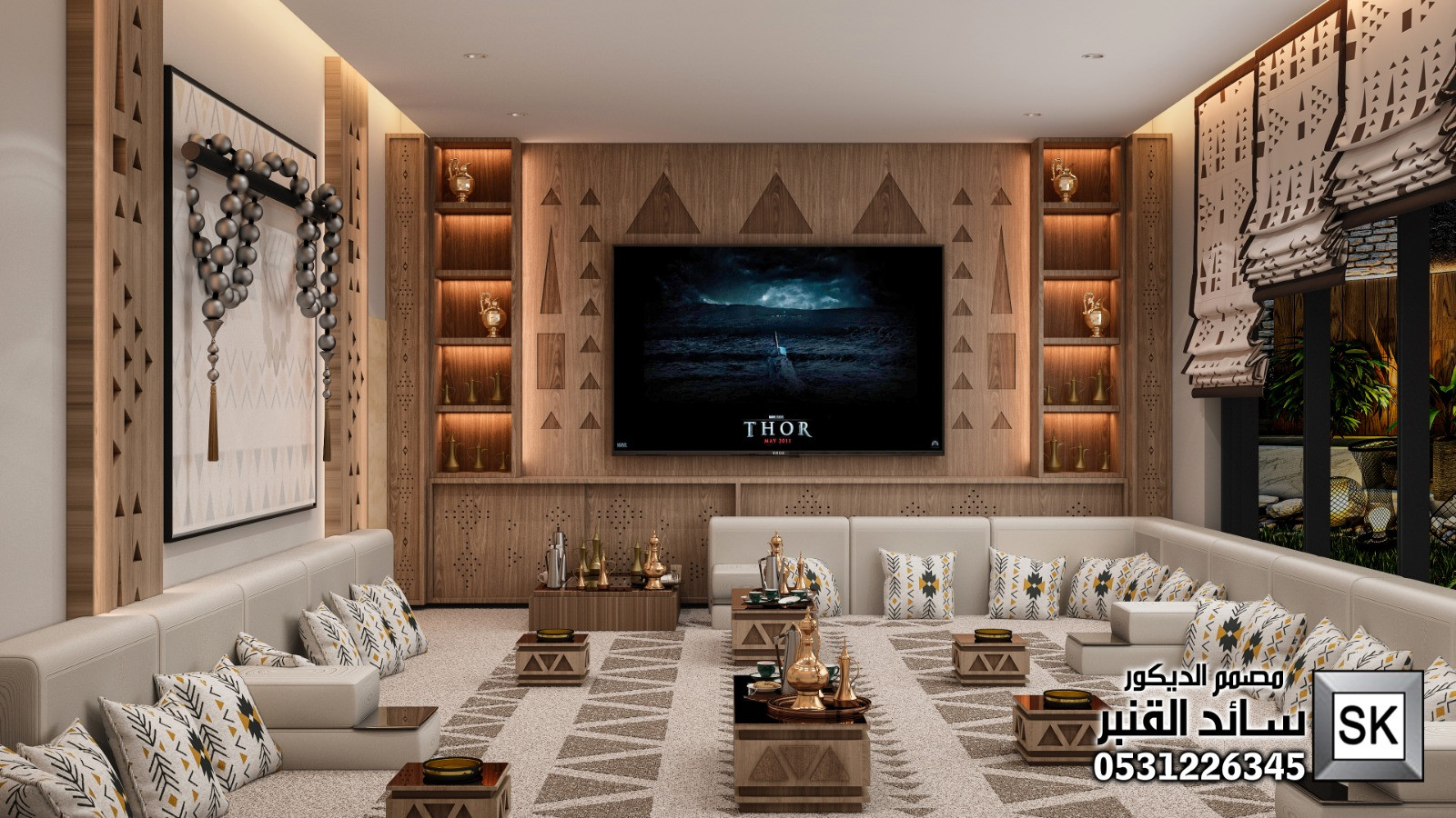 تصميم و تشطيب مجالس نجدية فخمة في الرياض 0531226345