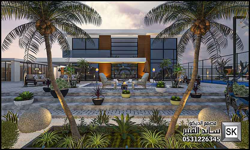 تشطيب لاندسكيب إستراحات و مزارع في العمارية بالرياض 0531226345