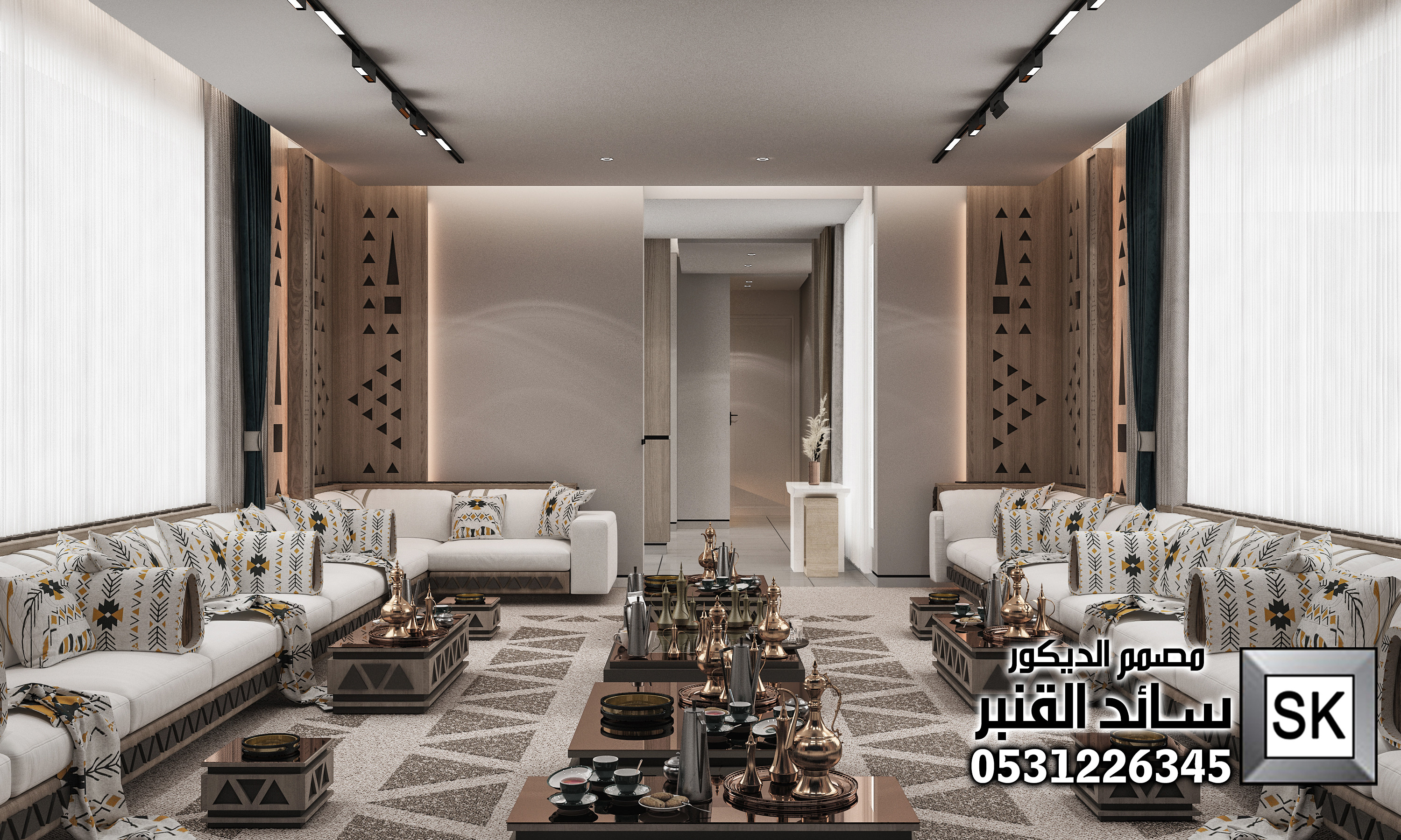 تصميم ديكور داخلي مجلس رجال نجدي في المدينة المنورة 0531226345