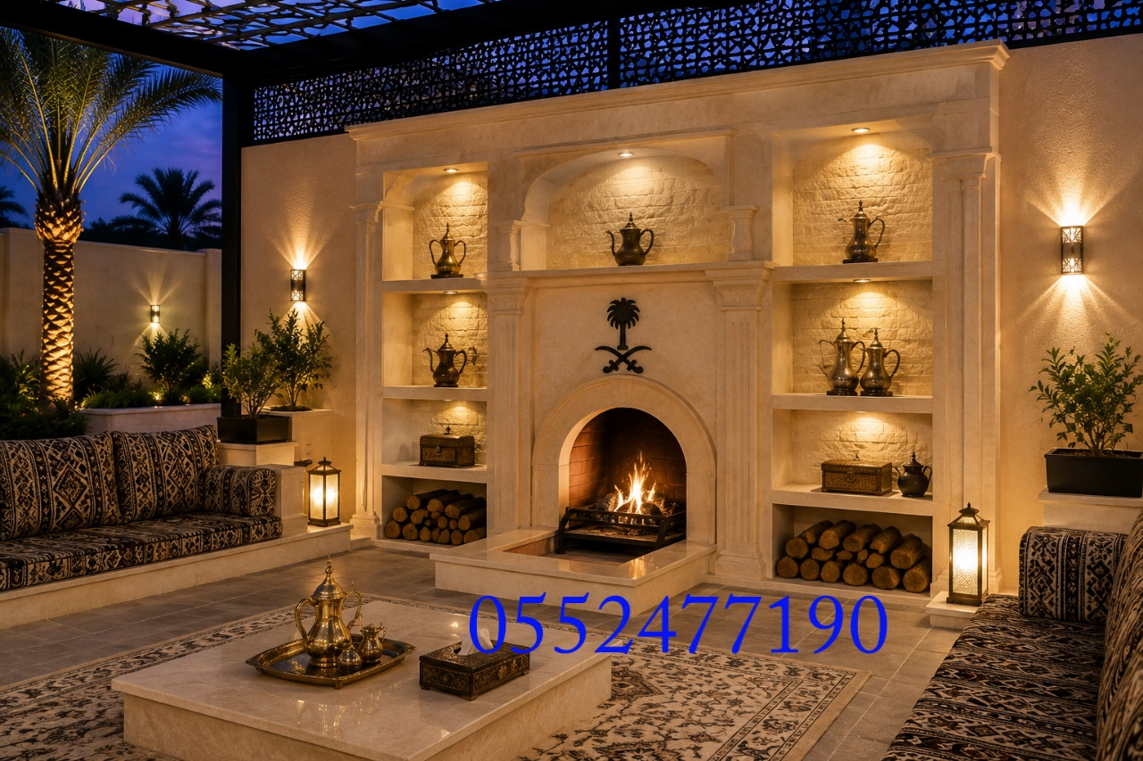 أحدث تصاميم المشبّات لعام 2076، التي تدمج بين الأصالة والفخامة في المجالس العصرية.