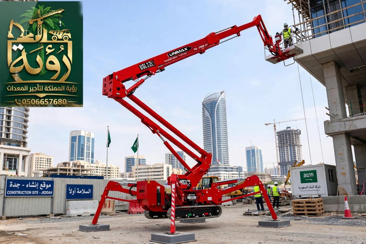 🏗️ سبايدر لفت 20م للإيجار في الهفوف والمبرز | منصة عنكبوتية | Spider Lift