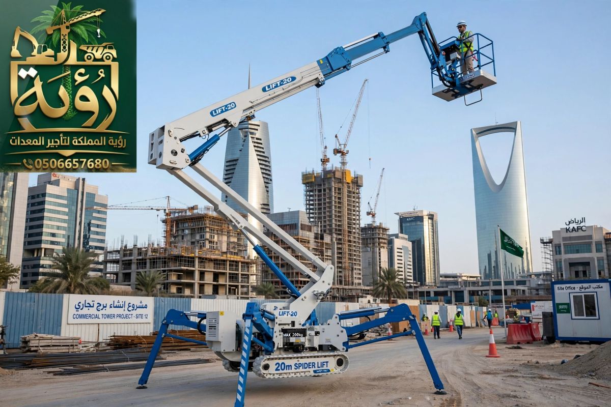 سبايدر لفت 26م للإيجار في المزاحمية وضرماء | رافعة عنكبوتية | Spider Lift
