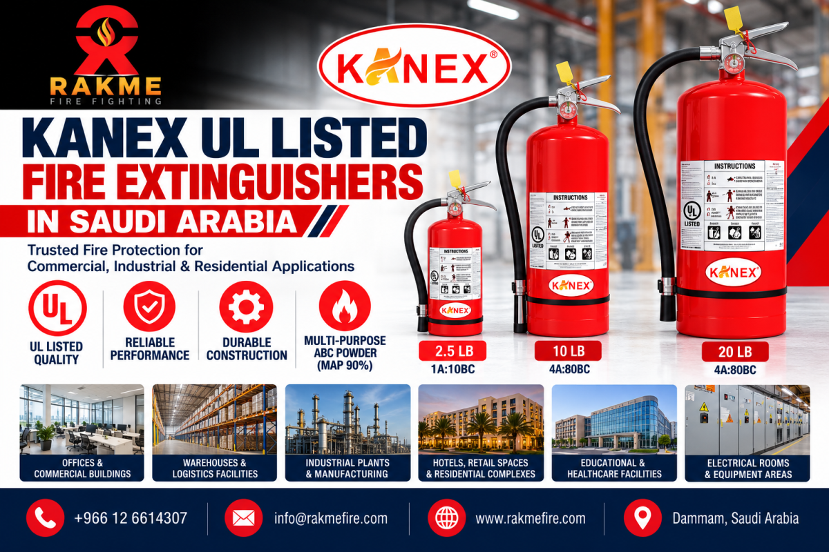Kanex UL Listed Fire Extinguishers in Saudi Arabia